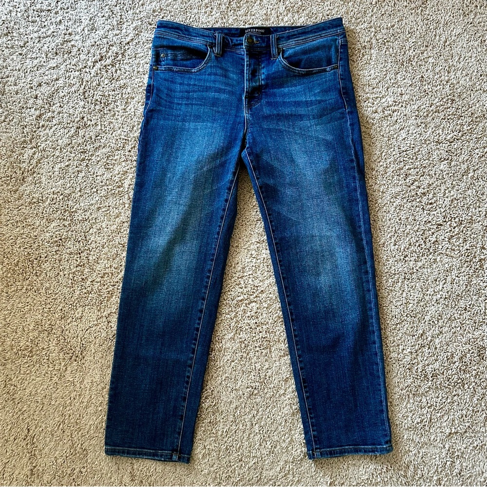 Liverpool Los Angeles The Boyfriend Fit Blue Jeans Size 29 Button Fly
